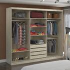 Guarda-roupa Casal 3 Portas De Correr 100% Mdf 7318g4 Marfim