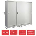 Guarda-roupa Casal 3 Portas De Correr 100% Mdf 7320 Branco -