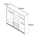 Guarda-roupa Casal 3 Portas De Correr 100% Mdf 7320g4 Demoliç