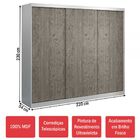 Guarda-roupa Casal 3 Portas De Correr 100% Mdf 774 Branco/dem