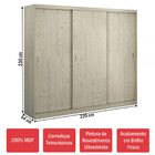 Guarda-roupa Casal 3 Portas De Correr 100% Mdf 774 Marfim Are