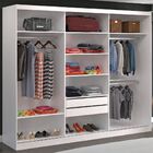 Guarda-roupa Casal 3 Portas De Correr 100% Mdf 8806 Branco -