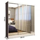 Guarda-roupa Casal 3 Portas De Correr 100% Mdf Emily Ultra Co