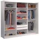 Guarda-roupa Casal 3 Portas De Correr 1 Espelho 100% Mdf 8805