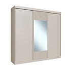 Guarda Roupa Casal 3 Portas De Correr 1 Porta Com Espelho Sam