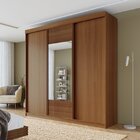 Guarda Roupa Casal 3 Portas De Correr 1 Porta Com Espelho Sam