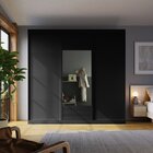 Guarda Roupa Casal 3 Portas De Correr 1 Porta Com Espelho Sam