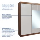 Guarda-roupa Casal 3 Portas De Correr 1 Porta Com Espelho Sam