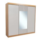 Guarda-roupa Casal 3 Portas De Correr 1 Porta Com Espelho Sam