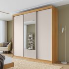 Guarda-roupa Casal 3 Portas De Correr 1 Porta Com Espelho Sam