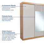 Guarda-roupa Casal 3 Portas De Correr 1 Porta Com Espelho Sam