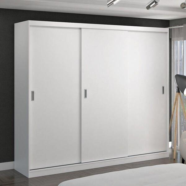 Guarda Roupa Casal 3 Portas De Correr 264cm Winter F04branco