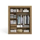 Guarda-roupa Casal 3 Portas De Correr 2 Gav Freijó/pt Fosco