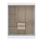 Guarda Roupa Casal 3 Portas De Correr 2 Gavetas 2 Espelhos Ma