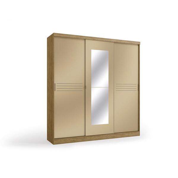 Guarda-roupa Casal 3 Portas De Correr 2 Gavetas Freijó