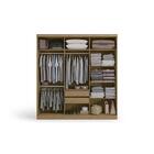 Guarda-roupa Casal 3 Portas De Correr 2 Gavetas Freijó