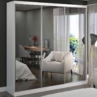 Guarda-roupa Casal 3 Portas De Correr 3 Espelhos 100% Mdf 880