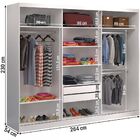 Guarda-roupa Casal 3 Portas De Correr 3 Espelhos 100% Mdf 880
