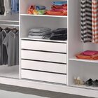 Guarda-roupa Casal 3 Portas De Correr 4 Gavetas 1902  Branco/