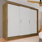 Guarda Roupa Casal 3 Portas De Correr 4 Gavetas Aghata Bor/br