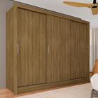 Guarda Roupa Casal 3 Portas De Correr 4 Gavetas Aghata Boreal