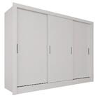 Guarda Roupa Casal 3 Portas De Correr 4 Gavetas Aghata Branco