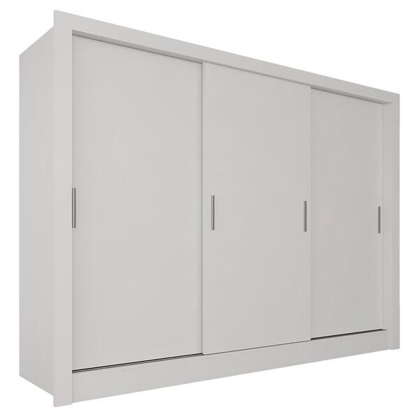 Guarda Roupa Casal 3 Portas De Correr 4 Gavetas Aghata Branco