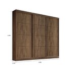 Guarda Roupa Casal 3 Portas De Correr 4 Gavetas Firenze Bianc