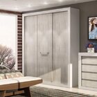 Guarda-roupa Casal 3 Portas De Correr 4 Gavetas News  Branco/