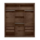 Guarda Roupa Casal 3 Portas De Correr 4 Gavetas Urucum  Amênd