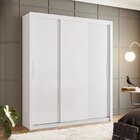 Guarda Roupa Casal 3 Portas De Correr 4 Gavetas Urucum  Branco