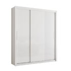 Guarda Roupa Casal 3 Portas De Correr 4 Gavetas Urucum  Branco