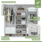 Guarda Roupa Casal 3 Portas De Correr 6 Gavetas 245cm Spazio