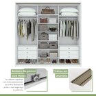 Guarda Roupa Casal 3 Portas De Correr 6 Gavetas 245cm Spazio