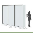 Guarda Roupa Casal 3 Portas De Correr 6 Gavetas 245cm Spazio