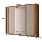 Guarda-roupa Casal 3 Portas De Correr 6 Gavetas Com Espelho E