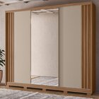Guarda-roupa Casal 3 Portas De Correr 6 Gavetas Com Espelho E