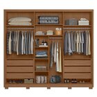 Guarda-roupa Casal 3 Portas De Correr 6 Gavetas Com Espelho E