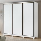 Guarda Roupa Casal 3 Portas De Correr 6 Gavetas E Pés 245cm S