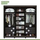 Guarda Roupa Casal 3 Portas De Correr 6 Gavetas E Pés 245cm S