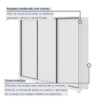 Guarda Roupa Casal 3 Portas De Correr 6 Gavetas E Pés 270,5cm