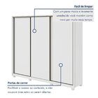 Guarda Roupa Casal 3 Portas De Correr 6 Gavetas E Pés 270,5cm