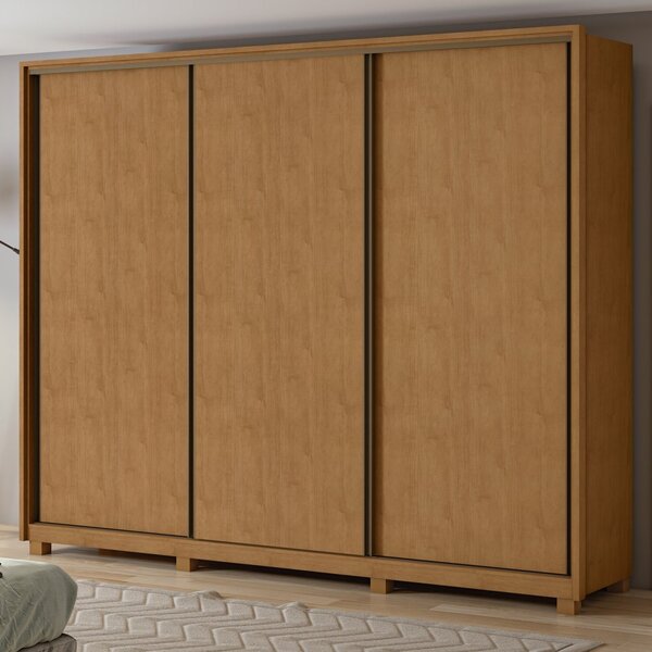 Guarda Roupa Casal 3 Portas De Correr 6 Gavetas E Pés 270,5cm