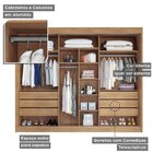 Guarda Roupa Casal 3 Portas De Correr 6 Gavetas Veneza  Amênd