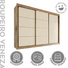 Guarda Roupa Casal 3 Portas De Correr 6 Gavetas Veneza  Amênd