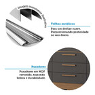 Guarda-Roupa Casal 3 Portas de Correr 9 Gavetas 194,40cm Morr