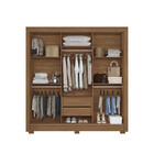 Guarda-Roupa Casal 3 Portas de Correr 9 Gavetas 204cm Maringá