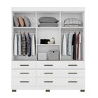 Guarda Roupa Casal 3 Portas De Correr 9 Gavetas Branco 2239-5