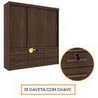 Guarda Roupa Casal 3 Portas De Correr 9 Gavetas Chicago Tcil