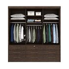 Guarda Roupa Casal 3 Portas De Correr 9 Gavetas Chicago Tcil